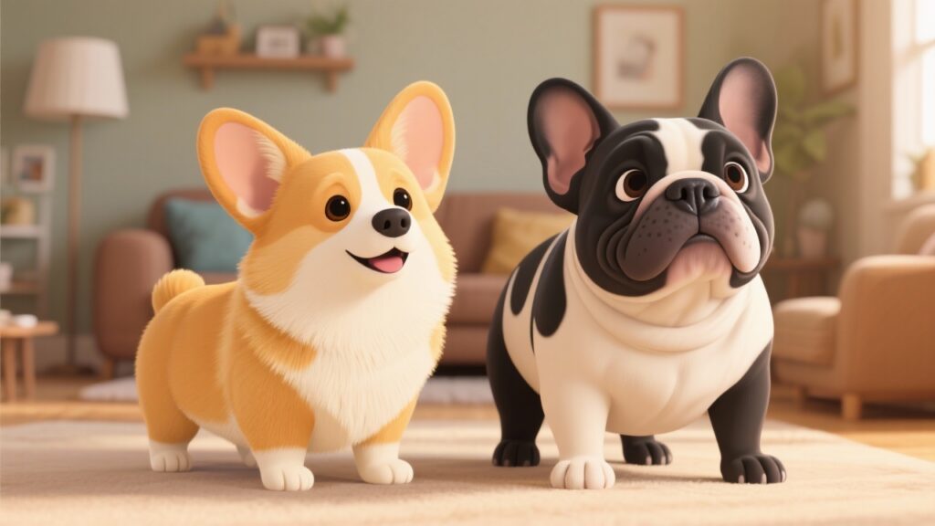 柯基犬 vs 法国斗牛犬：两种萌宠的对比解析